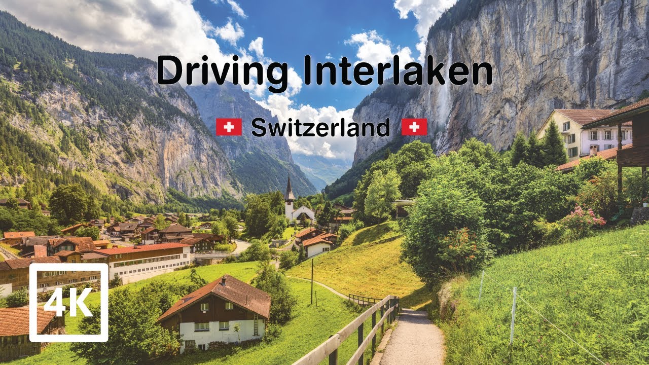 Scenic Drive Driving Interlaken Cruising Through Heaven on Swiss