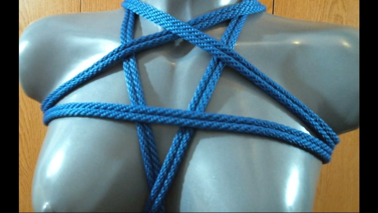 Rope Bondage Tutorial: Pentagram Chest Harness - YouTube.