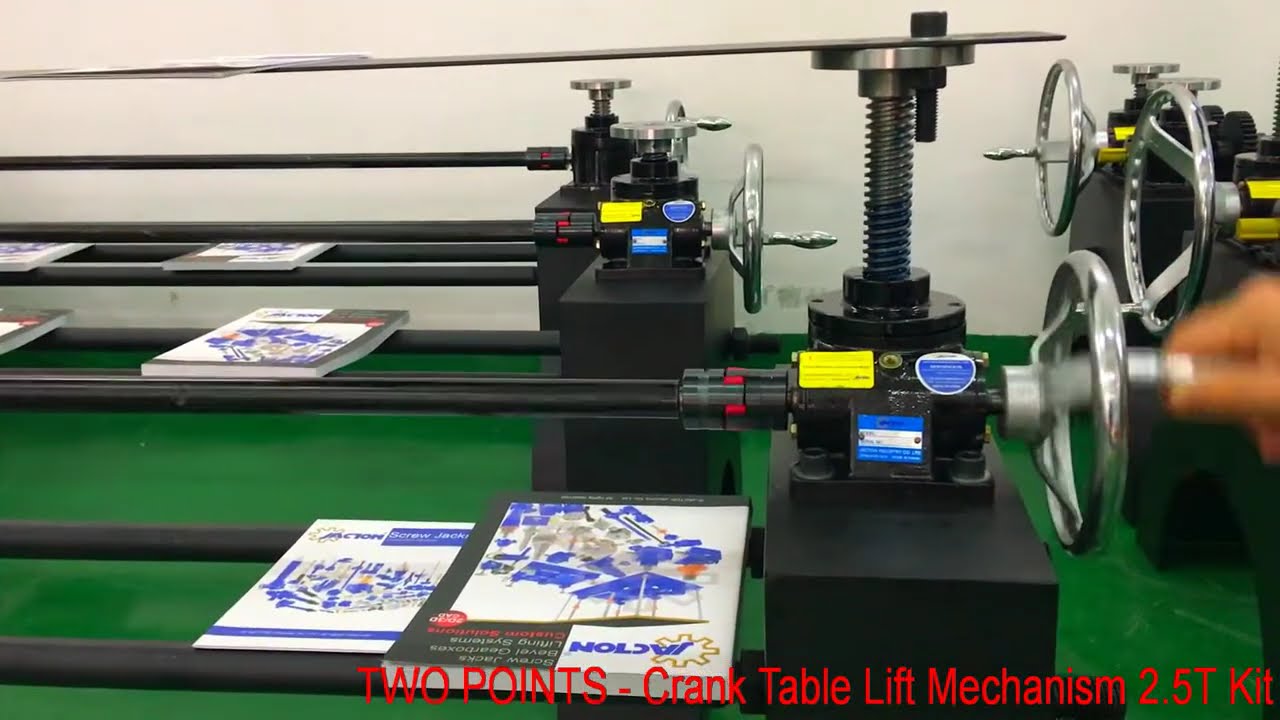 Industrial style crank adjustable desk/hand crank table base/hand crank screw jack lifting tables