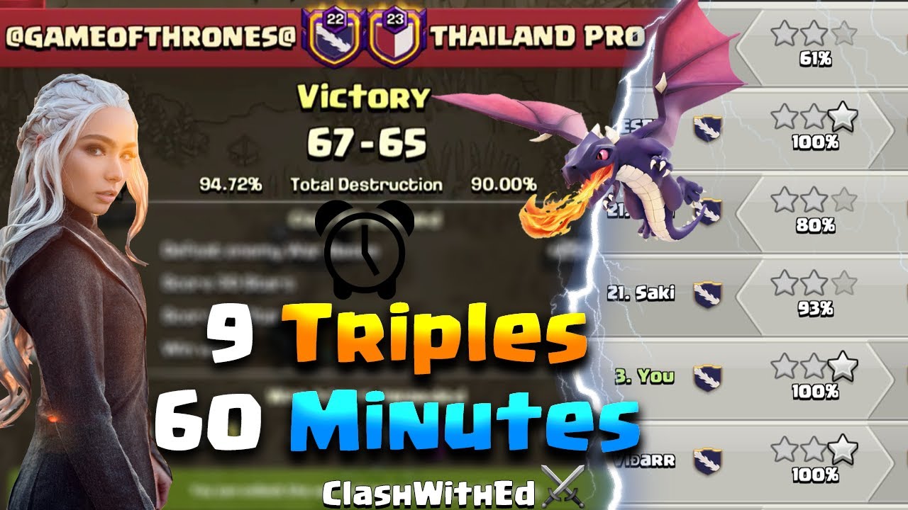 GoT 9 triples in 60 minutes - Good Start