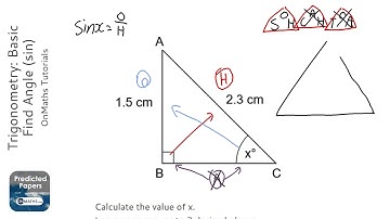 Trigonometry: Basic Find Angle (sin) (Grade 5) - OnMaths GCSE Maths Revision