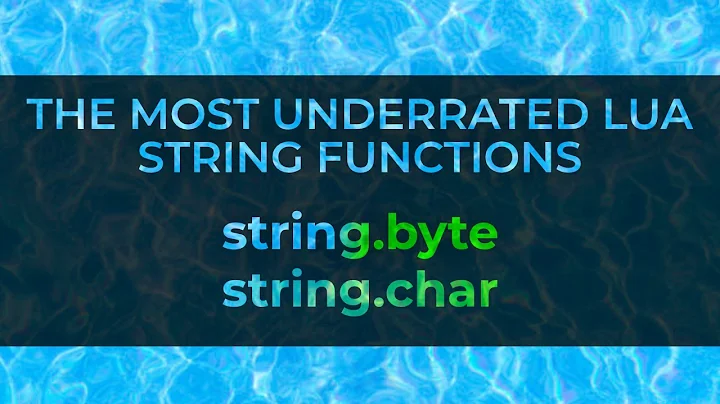 string.byte and string.char Lua scripting