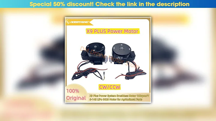Best Hobbywing XRotor X9 Plus Brush Motor Power System 11-13kg/axis 100rpm/V  for DIY 20L/25L Multi