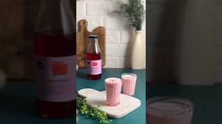 Rose almond lassi using gulabs rose syrup-rose lassi drink summerdrink recipe feed yt shorts