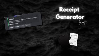WORKING RECEIPT GENERATOR | 2025 | By Goat