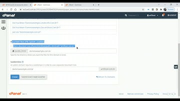 Como criar domínios Adicionais no Cpanel