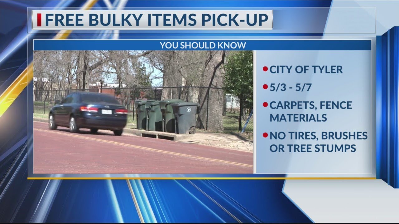 City of Tyler to hold free bulky item pickup YouTube