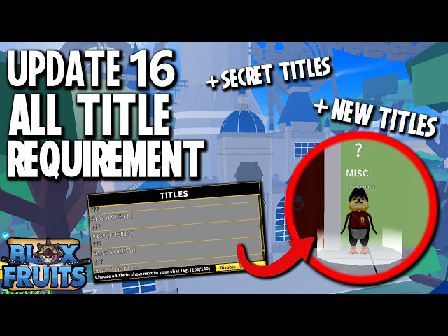 How to get 2 *NEW* UPDATE 18 TITLES in BLOXFRUITS 