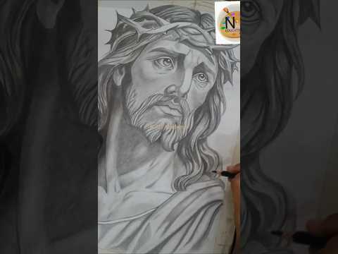 “Beautiful Jesus Sketch with Shading by Fiona Little ✨” #jesus #drawing #artclass #N Art Academy