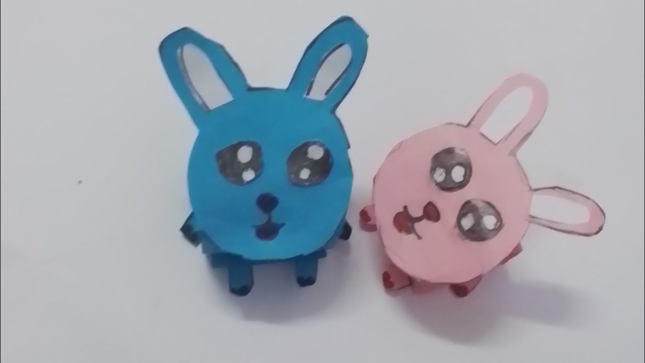Create It Rabbits How to make easy and cute paper Rabbits #kidspapercraft #crafts - YouTube