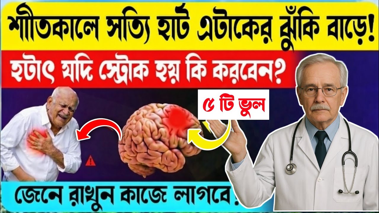 স্ট্রোক (STROKE) ও হার্ট অ্যাটাক হলে আপনার প্রাথমিক চিকিৎসা কি হওয়া উচিত? | Heart Attack Symptoms