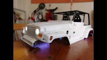 RC Crawler hardbody build - custom jeep wrangler 1/6