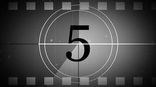 Old Movie Film Leader Countdown Timer for Film Reel Free Stock Video