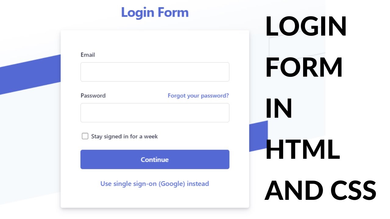 How to make Login Form in HTML and CSS | Source code - YouTube