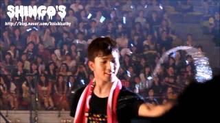 20120818 MBLAQ BLAQ% TOUR IN TAIPEI - G.O. water battle with fans