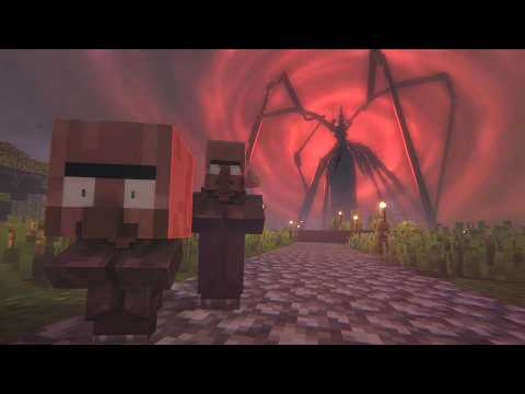 Minecraft Villagers Scared of Spiders...