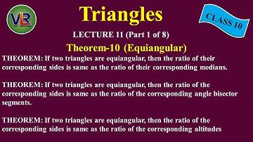 Class 10 Chapter 6 Triangles || Theorem Equiangular || NCERT (2019)