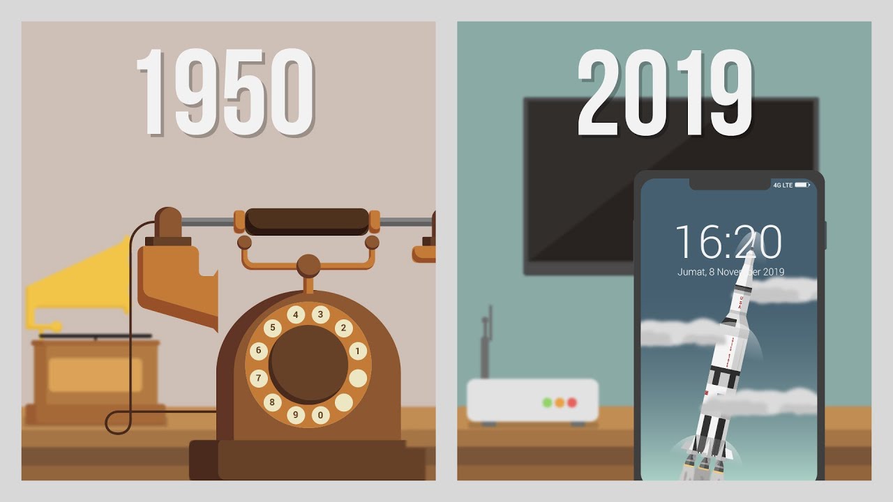 1950 vs 2019: Perkembangan Teknologi Jenius Dari Masa ke Masa - YouTube