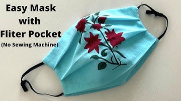 HOW TO MAKE A FABRIC FACE MASK AT HOME | Easy Pleated Mask with Filter | DIY Mask No Sewing Machine