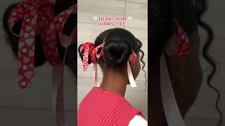 Heart Buns on Natural Hair ♥️ #naturalhairtutorial #hairinspo