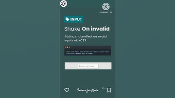 Shake On Invalid Input 😊 Using #html #css #csstricks @DevArea