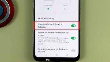 How to enable/disable Show banner notifications on fullscreen on OPPO Reno2 F Android 11