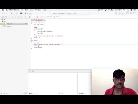 reverse of a number  using  function calls