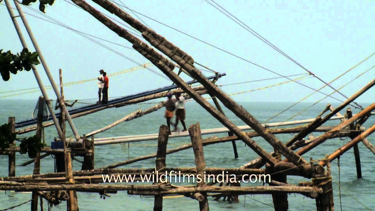 How Chinese fishing nets work 