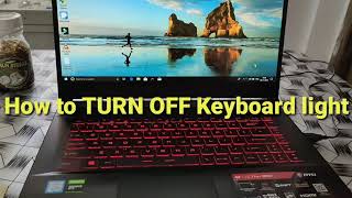 How to Turn off keyboard backlit in MSI laptop