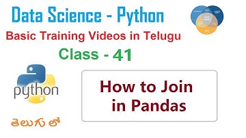 How to join in Pandas in Telugu | Join pandas with Python | VLR Training Class - 41