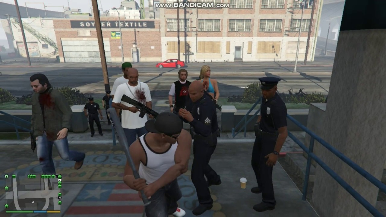 GTA 5 | Franklin, Trevor & Michael Attack Los Santos Police HQ | GTA V ...