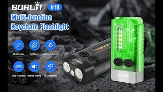 Boruit V10 edc flashlight with 365nm UV light