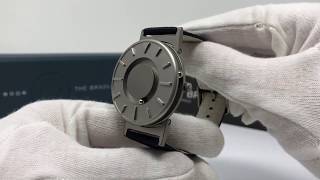 Eone Uni Watch Bradley Anium With Aqua Blue Canvas Leather Reverse Strap Br-C-Blue