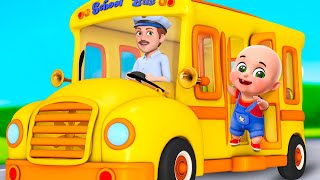 wheels bus go round round more 45 min compilation nursery