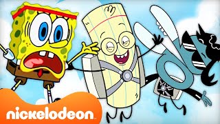 40 MINUTES of Action Moments from SpongeBob + Rock Paper Scissors 💥 | @Nicktoons