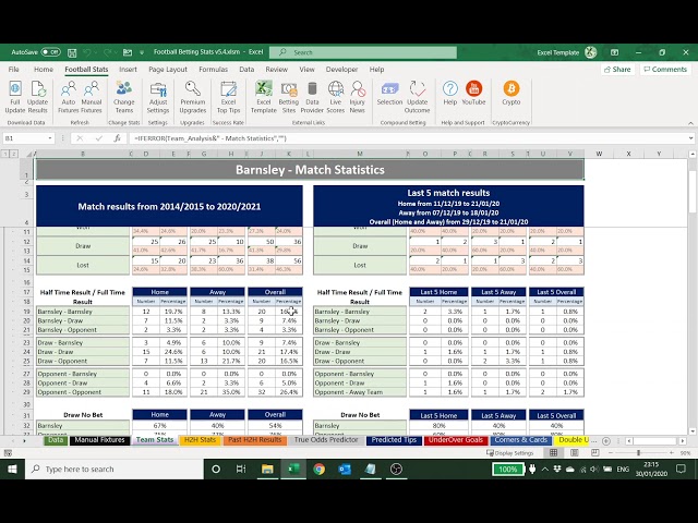 WinDrawWin Betting Spreadsheet - Football Prediction Betting Tips - Excel  Spreadsheet