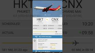 Thai VietJet VZ415 ภูเก็ตไปเชียงใหม่ใช้เครื่อง Airbus 321-211 ทะเบียน HS-VKR #flight #airport