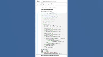 Python – Median of Two Sorted Arrays Using Binary Search Partitioning (Optimal O(log(min(m, n))))