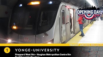 TYSSE: TTC 2010-2013 Bombardier Toronto Rocket #5771-#5776 | 1 Yonge-University (OPENING DAY)