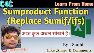 Magic of Sumproduct Function in Excel | Better Replacement of Sumif And Sumifs Function