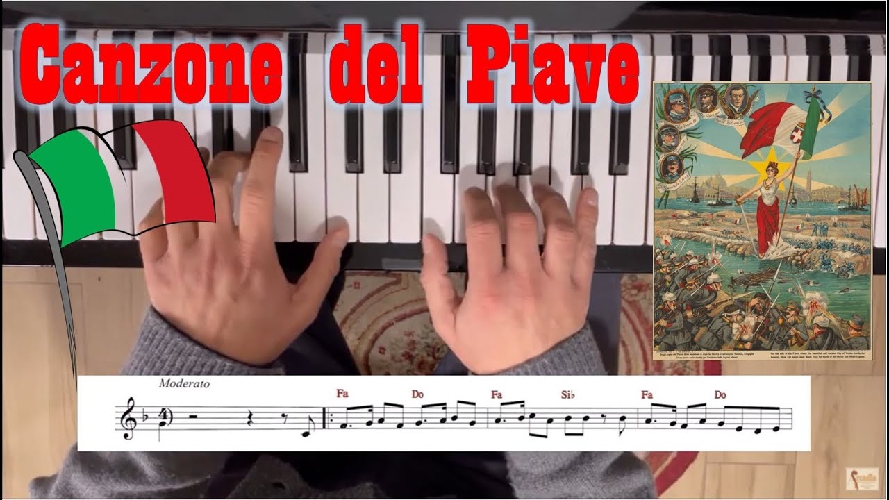 La Leggenda del Piave - Canzone Patriottica Italiana - Pianoforte con