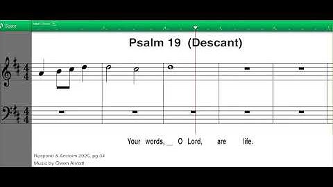 R&A Psalm, Third Sunday In Ordinary Time 2025, Psalm 19, Descant