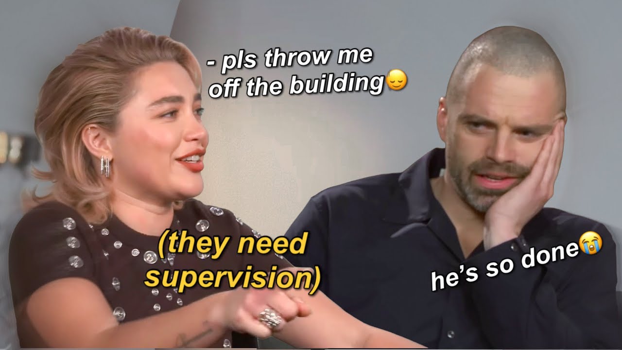 the thunderbolts* cast being chaotic besties for 6 minutes straight 💛💥🫵🏼