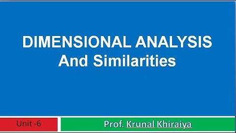 Dimensional Analysis | Rayleigh’s Method |  GTU | FMHM | 3141906
