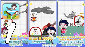 Line drawing rescue Gameplay Walkthrough #1 - level 1 ~ 45 (Android, IOS)