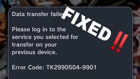 HOW TO FIX THE TK2990504-9901 ERROR | DRAGON BALL LEGENDS