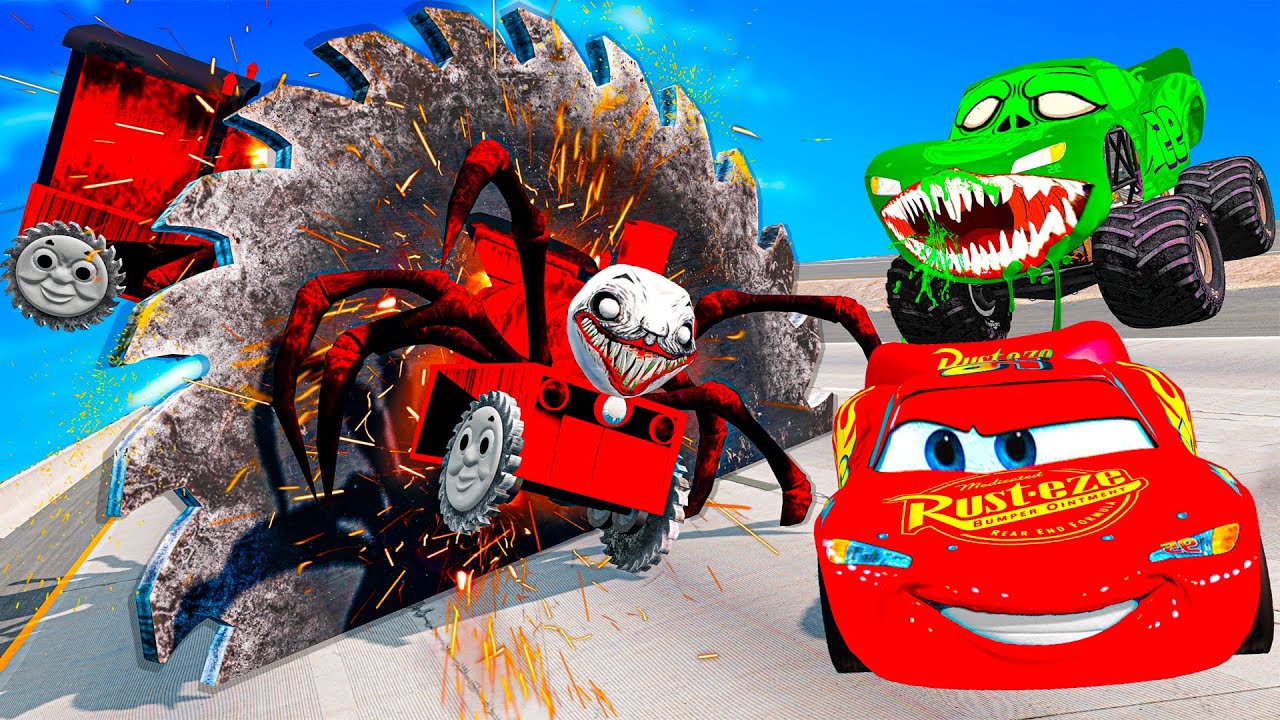 Lightning McQueen and MATER vs Choo Choo Charles Zombie Pixar cars ...