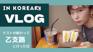 【韓国留学】語学堂の말하기テストと乙支路に行った日のvlog/학교 말하기 시험과 을지로에 갔다온 날의 vlog(JPN/KOR