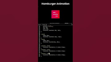 Hamburger Menu Animation #shorts #coding #python #html