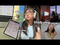 Study vlog  waking up at 5am productive days in my life skincare routine  meal prep ideas